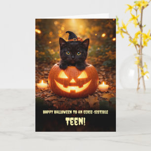 ティーンの猫好きさんへハッピーハロウィン カード