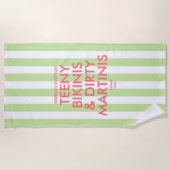 ティーンイビキニス&ダーティマーチンズバッハストライプクラブ ビーチタオル (正面)