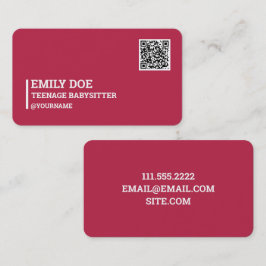 ティーンエイジのベビーシッターQRコード 名刺