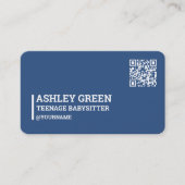 ティーンエイジシッターQRコード 名刺 (正面)