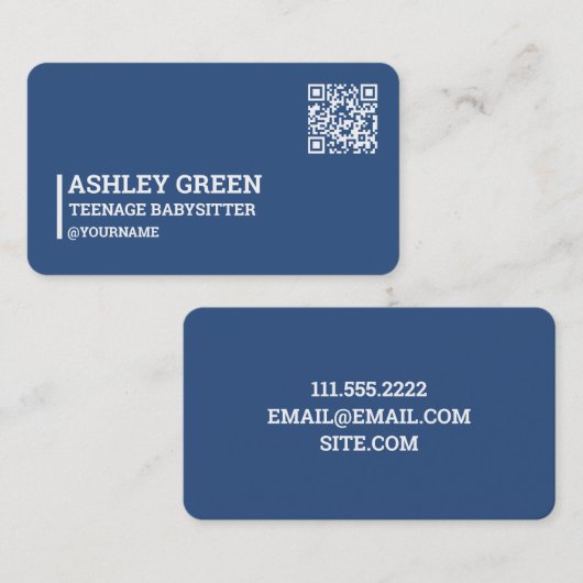 ティーンエイジシッターQRコード 名刺 (正面/裏面)