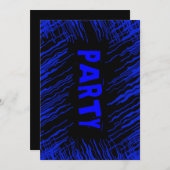 ティーンエイジボーイブラックパーティの招待状 招待状 (正面/裏面)