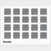 ティーンエイジャーの娘サバイバー面白い父の日ユーモア スクエアシール (シート)