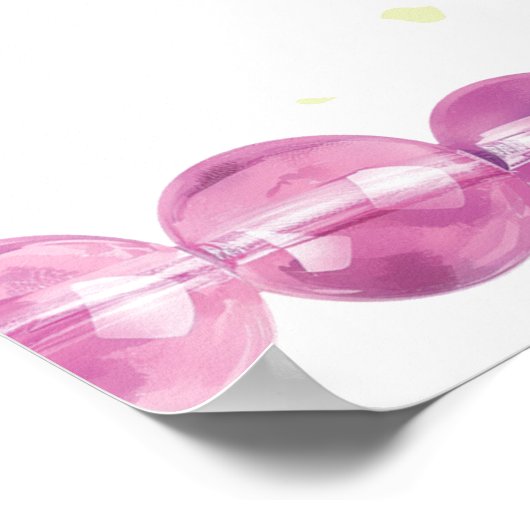 ティーンエージボバブルティー誕生日ウェルカムサイン ポスター (角)