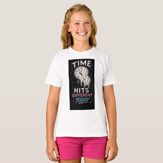 ティーンガールズの誕生日Tシャツ - 時間の感覚が変わるT Tシャツ (正面フル)
