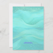 ティーンガールトロピカルSUP誕生日パーティー招待状 招待状 (裏面)