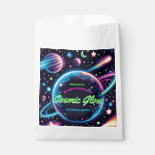 ティーンズコズミックグロー宇宙をテーマにした誕生日パーティー フェイバーバッグ (正面)