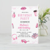 ティーンミドル女子 誕生日招待状 招待状 (スタンド正面)