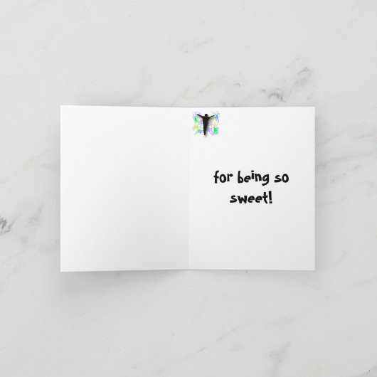 ティーン男子の誕生日感謝カード サンキューカード (内部)