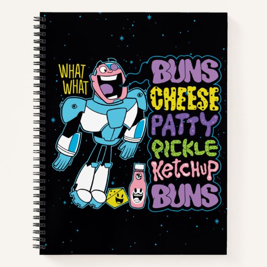 ティーン・タイタンズ・ゴー! | サイボーグ・バーガー・ラップ ノートブック (正面)