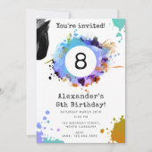 ティーン ツイン ヤング ボーイ カスタム 年齢 誕生日 パーティー 招待状 (正面)