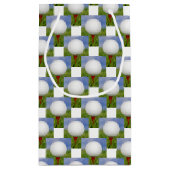 ティー上のゴルフボール スモールペーパーバッグ (裏面)