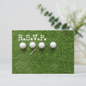 ティー付きゴルフボール4個緑で 招待状 (スタンド正面)
