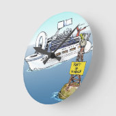 ティー及びカード巡航におもしろいなギフトを取るために割り当てます ラウンド壁時計 (傾斜)