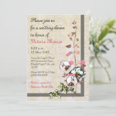 ティー日本の庭園の結婚式またはシャワー- 招待状 (スタンド正面)
