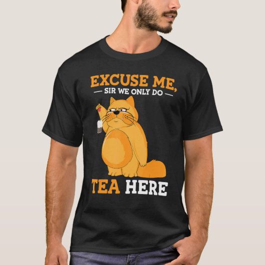ティー用ふわふわ怒りんぼ猫 Tシャツ (正面)