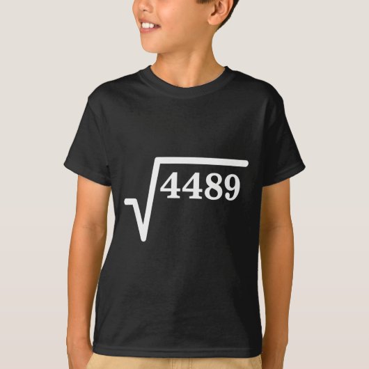 ティー用 完全な平方数 数学ジョーク Mathematics 4489 Tシャツ (正面)