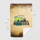 ティー私はミネソタからあります ゴルフタオル (インサイチュ)