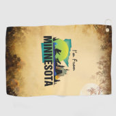 ティー私はミネソタからあります ゴルフタオル (横)