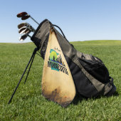 ティー私はミネソタからあります ゴルフタオル (グリーン)