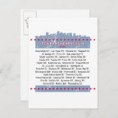 ティー表現パーティーシティツアー インビテーションポストカード (正面/裏面)