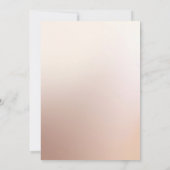 ティー赤面ベージュ油バラブライダルシャワー 招待状 (裏面)