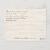 ティー・ジェファーソン:真実&新聞 – はがき (裏面)