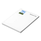 ティー、スカイ、グラスにゴルフボール ノートパッド (回転)