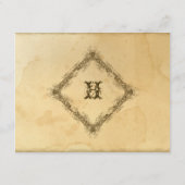 ティー・ステイン ヴィンテージ ウェディング 2 - 招待状 招待 (裏面)