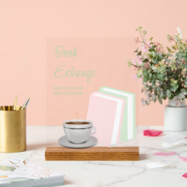 ティー＆ブックのブライズシャワーブック交換 アクリルサイン