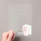 ティー＆ブックのブライズシャワー アクリル招待状 (インサイチュ (ポータブル))