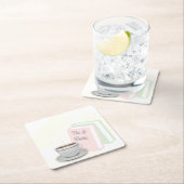 ティー＆ブックスのブライズシャワー スクエアペーパーコースター (インサイチュ)