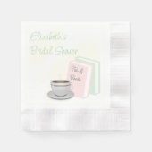 ティー＆ブックス　ブライズシャワー 縁ありカクテルナプキン (正面)