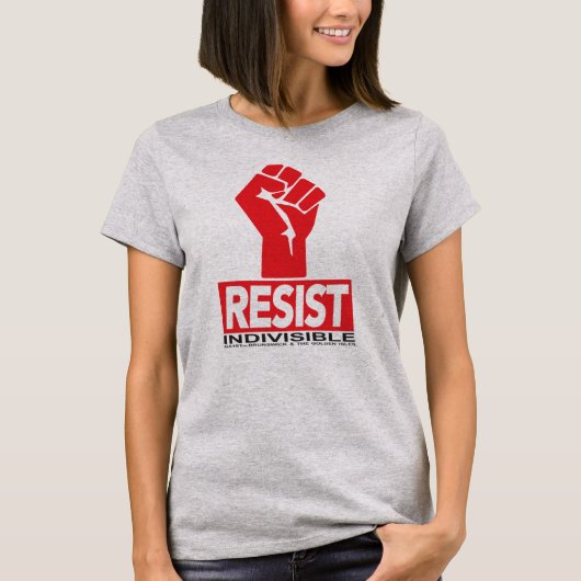 ティー-レディースサイズ-に軽い鋼鉄抵抗して下さい Tシャツ (正面)