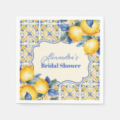 ティ地中海のイタリアンー&レモンブライダルシャワー スタンダードカクテルナプキン (正面)