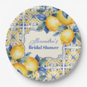 ティ地中海のイタリアンー&レモンブライダルシャワー ペーパープレート (正面)