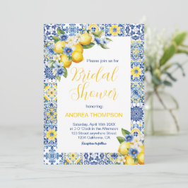 ティ地中海のイタリアンー&レモンブライダルシャワー 招待状
