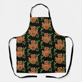 ティ怒キ顔プリント エプロン