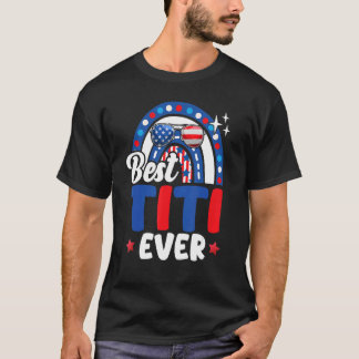 ティ最高のエバーレインボーサングラスアメリカ国旗4日 Tシャツ