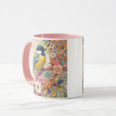 ティ素晴らしト《鳥》アメリカゴガラ鳥カラフルフローラ花 マグカップ (正面左)