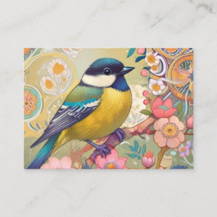 ティ素晴らしト《鳥》アメリカゴガラ鳥カラフルフローラ花 名刺