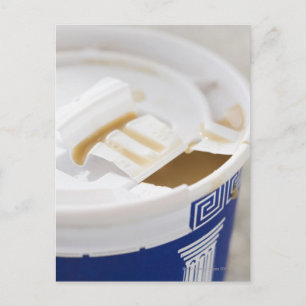 テイクアウトコーヒーのクローズアップ ポストカード