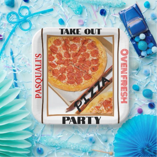 テイクアウトピザパーティー名 ペーパープレート (パーティー)