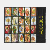 テイクアウト中国のレストランフォトメニューボード フリースブランケット (正面(横))