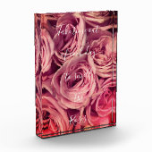 テイクアウト引用文ホワイトスクリプトピンクフローラ フォトブロック (左)