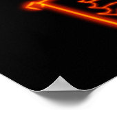 テイクアウト ネオンサイン 赤 微光 ポスター (角)