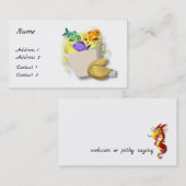 テイクアウト、フォーチュンクッキー、ドラゴンプロファイルカード 名刺 (正面/裏面)