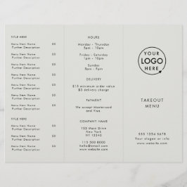 テイクアウト | Gray Logo Restaurant Takeaway Menu