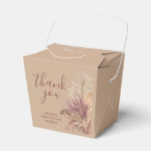 テイクアウトBox Boho Pampas Grass Mauveピンク フェイバーボックス (正面サイド)