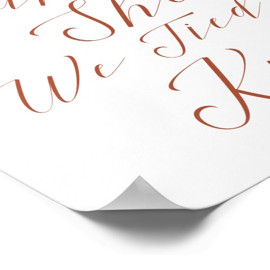 テイクアショットテラコッタ披露宴パーティーバー標識 ポスター (角)